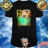 Triple Glaring Eyes on Golden Flag Patriotic Shirt