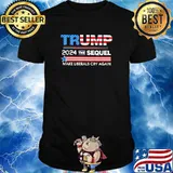 Trump 2024 The Sequel Make Liberals Cry Again American Flag Shirt