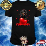 Valentine’s Day Heart Dachshund Dog Lover Gifts Shirt