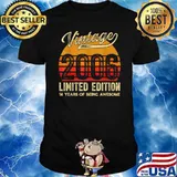 Vintage 2006 14 Years Awesome Retro 14th Birthday Gifts Shirt