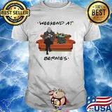 Weekend At Bernies Old Man And Baby Yoda Wear Mask Shirt