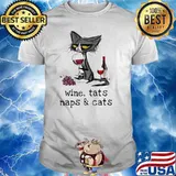 Wine Tats Naps And Cats Shirt