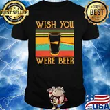 Wish You Were Beer Pink Floyd Rainbow Vintage Shirt