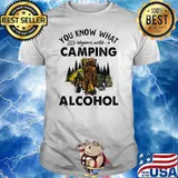 You Know What Rhymes With Camping Alcohol Bear Beer Shirt