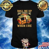 Roll me up and smoke me when I die Willie Nelson vintage shirt