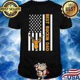 American Deer Hunter Patriotic Hunter Dad Best Buckin Daddy American Flag Shirt