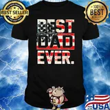 American Flag Best Dad Ever Retro Shirt