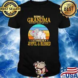 Being a Grandma Doesn't Make Me Old It Makes Me Joyful And Blessed Elephant Vintage Shirt