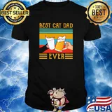 Best Cat Dad Ever Beer And Milk Vintage Shirt