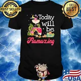 Camping Flamingo Today will be flamazing Shirt