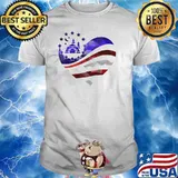 Camping Love Flag American Heart Shirt