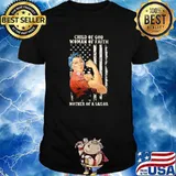 Child Of God Woman Of Faith Mother Of A Sailor Strong Girl American Flag Shirt