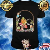 Cottagecore Kawaii Aesthetic Frog Playing Guitar Mushroom T-Shirt