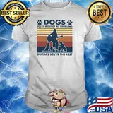 Dogs Solve Most Of My Problems Golf Solves The Rest Guitar Vintage Shirt