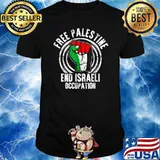 Free Palestine End Israeli Occupation Palestine Flag Graphic Shirt