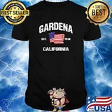 Gardena California CA USA Stars & Stripes Vintage Style EST 1930 Shirt