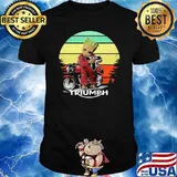 Groot hug Triumph Motor logo vintage shirt