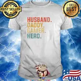 Husband Daddy Gamer Hero Vintage Shirt