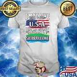 I May Live In The USA But My Story Bagan In Sierraleone American Flag Shirt