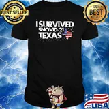 I Survived Snovid-21 Texas American Flag Shirt