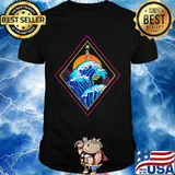 Japanese Kanagawa Great Wave Vaporwave Shirt