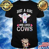 Just A Girl Who Loves Cows Flower shirt