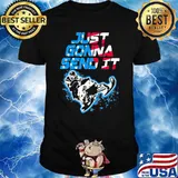 Just Gonna Send It Snowmobile American Flag Shirt