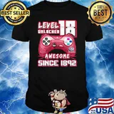 Level 18 unlocked awesome since 1892 alabama crimson video game shirt
