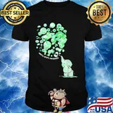 Mental Health Awareness Elephant Blows Up Green Balloons Shirt