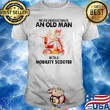 Never Underestimate An Old Man With A Mobility Scooter Watercolor Shirt