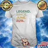 Retro 6 Years Old Legend Since June 2015 6th Birthday Shirt