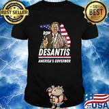 Ron Desantis America's Governor Florida US Flag Shirt