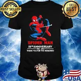 Spider man 59th anniversary 1962 2021 thank you for the memories shirt