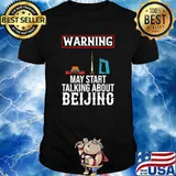 Warning may start talking about Beijing China City Skyline Map Travel Shirt