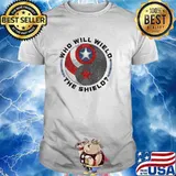 Who will wield the shield captain america logo shirt