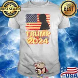 2024 Trump For President 4th of July Fireworks USA Flag Shirt