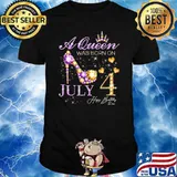A Queen Was Born on July 4 Happy Birthday To Me Queen T-Shirt