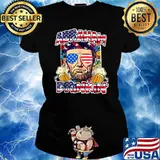 Abraham Drinkin 4th of July Abe Lincoln T-Shirt Ladies tee