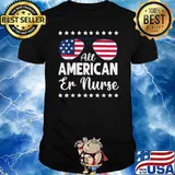 All American Er Nurse 4th Of July Sunglasses Flag T-Shirt