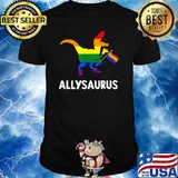 Allysaurus T Rex Dinosaur Gay Pride Parade LGBT T-Shirt