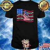 American Flag Microscope Shirt