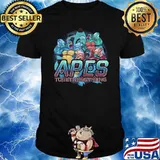 Apes Together Strong Retro AMC Gorilla Rocket Diamond Hands T-Shirt