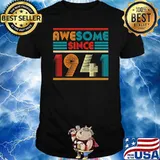 Awesome Since 1941 Vintage 80th Birthday T-Shirt
