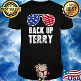 Back Up Terry 4th of July Sunglasses USA American Flag T-Shirt