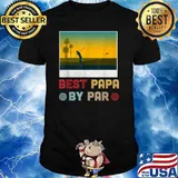 Best Papa By Par Funny Golf Vintage T-Shirt
