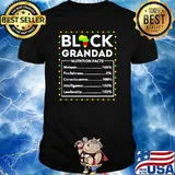 Black Grandad Nutritional Facts Juneteenth King Father T-Shirt