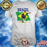 Brazil Flag Soccer Football and Player T-Shirt