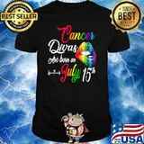 Cancer Divas Are Born On July 15th Girl Birthday Rainbow T-Shirt