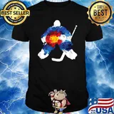 Colorado Hockey Goalie Watercolor T-Shirt