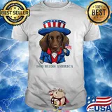 Dog bless america Funny German Shorthaired Pointer Dog 4th of July T-Shirt